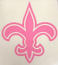 New Orleans Saints Static Cling - Fleur de Lis Pink 