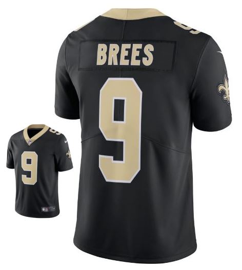 New Orleans Saints Jersey - Limited Black Brees #9