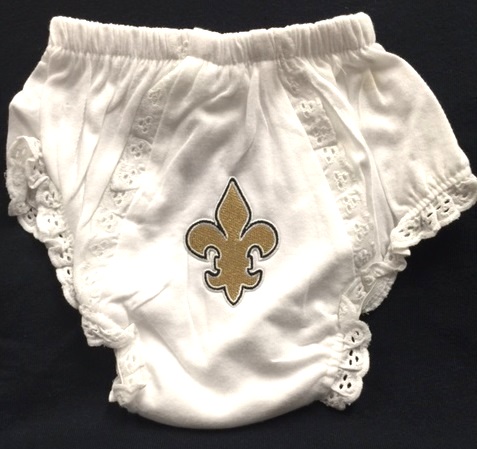 New Orleans Saints Infant Eyelet Panty