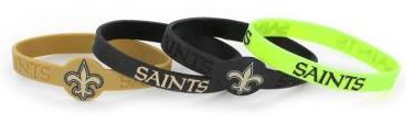 New Orleans Saints Bracelets - Silicone 4-Pack