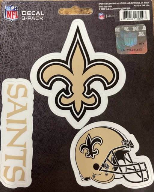 New Orleans Saints Decal - Team Pack-3