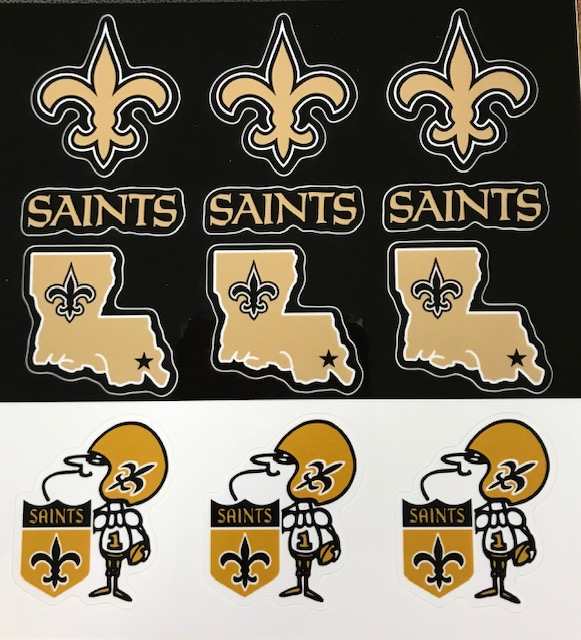 New Orleans Saints Stickers - 4 Styles