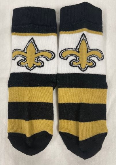 New Orleans Saints Infant Socks Striped