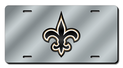 New Orleans Saints Auto Tag - Laser Silver Fleur De Lis  