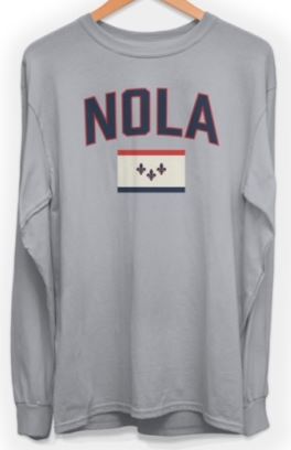 NOLA Flag T Shirt - Long Sleeve