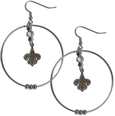 New Orleans Saints Earrings - 2 Inch Hoop