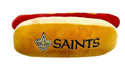 New Orleans Saints Pet Toy - Plush Hot Dog 
