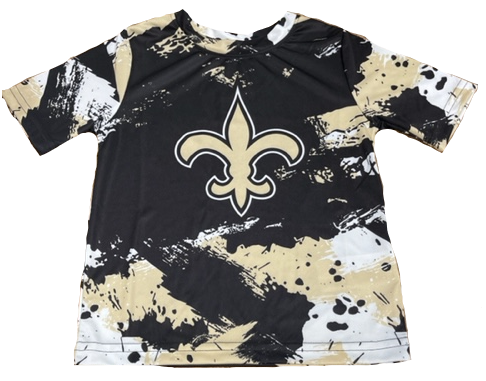 New Orleans Saints T Shirt - Cross Pattern