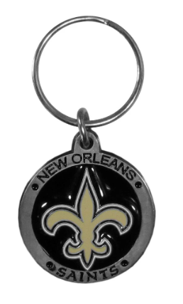 New Orleans Saints Key Chain - Carved Metal