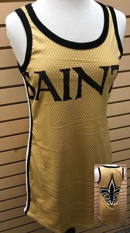 New Orleans Saints Gold Jersey Dress