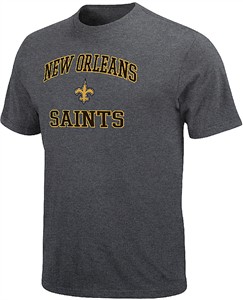 رسم النبض New Orleans Saints Big and Tall Heart and Soul T Shirt رسم النبض