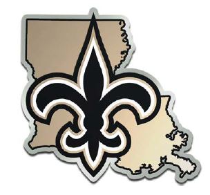New Orleans Saints Auto Emblem Acrylic Laser Cut State Shape 