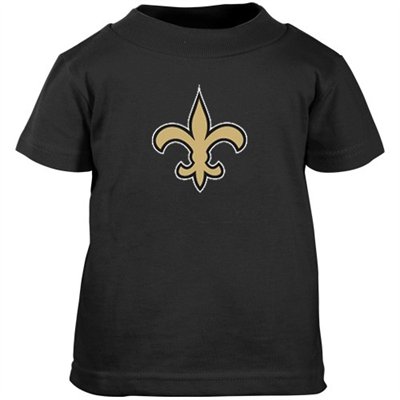 New Orleans Saints Fleur de Lis Juvenile Black T Shirt